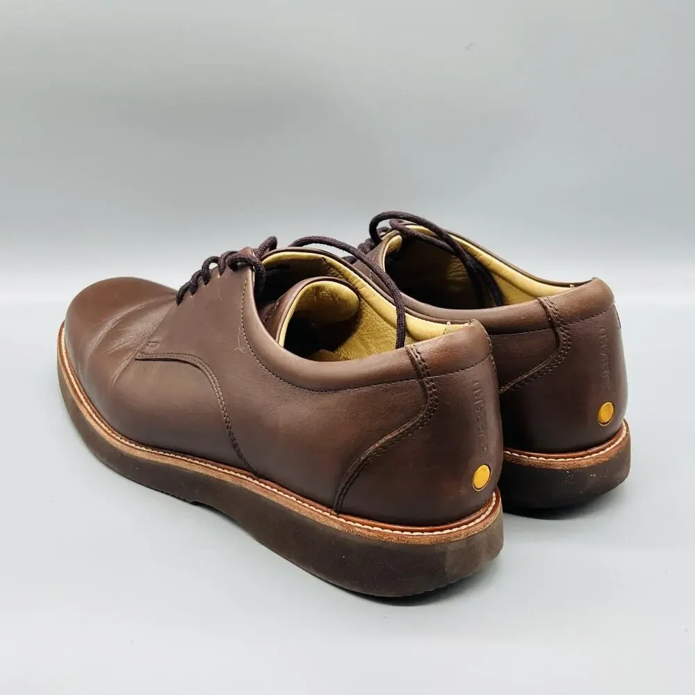 Samuel Hubbard Shoes Mens 11.5 Brown Leather Lace Up Casual Sneakers Comfort